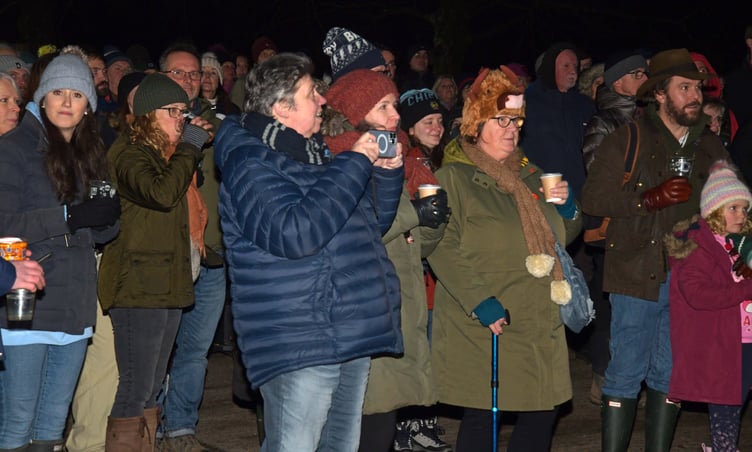 Crowds of people attended the annual Sheppy's wassail. PHOTO: Alain Lockyer.