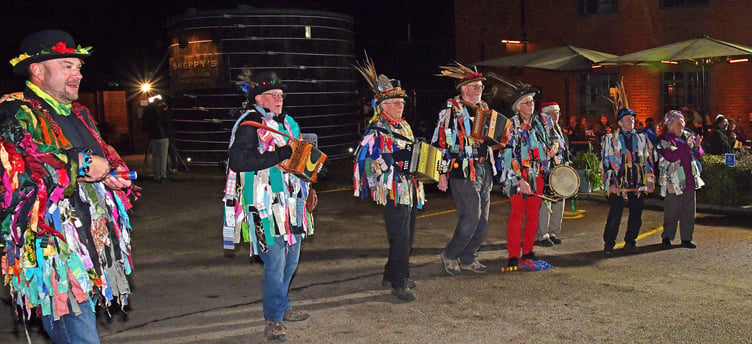 Music was provided for Sheppy's wassail by Taunton Deane Morris, who are celebrating their half-century. PHOTO: Alain Lockyer.