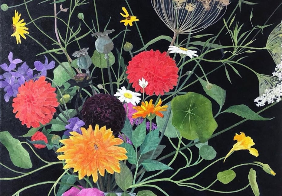 <p>Groovy Tablecloth, by Rosalinda Kightley</p>