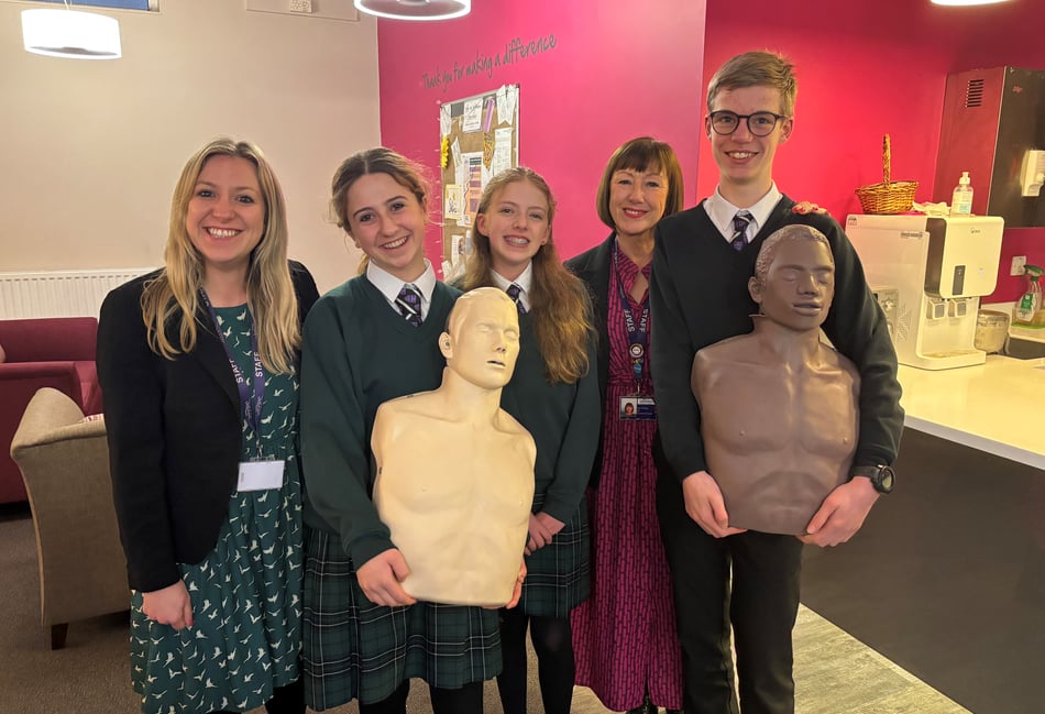 <p>Staff and students at Weydon School have been given a lesson in lifesaving</p>
