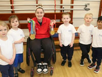 Paralympic medallist creates a gold rush at Farnham School