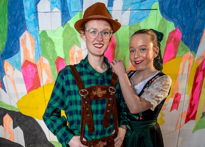Hans and Heidi played by Caitlin Vercoe and Esmee Julian. Picture: Paul Williams