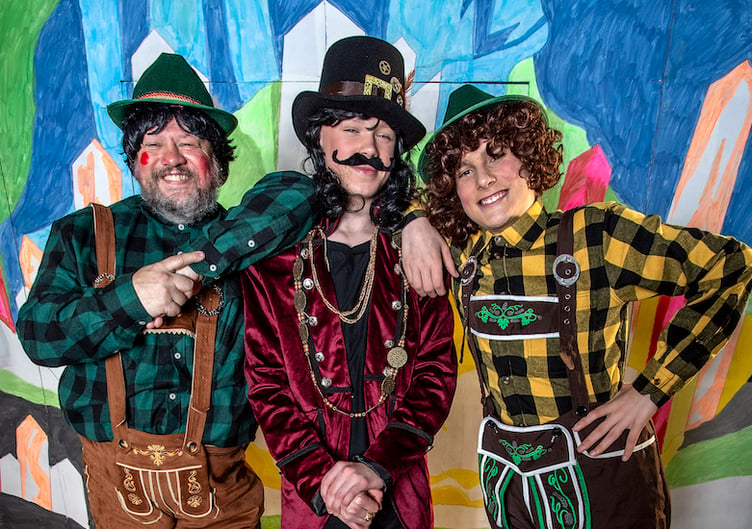 Splatter, Buromeister and Blatter played by Ron Moody, Lucas Braund and Jayce Johns. Picture: Paul Williams