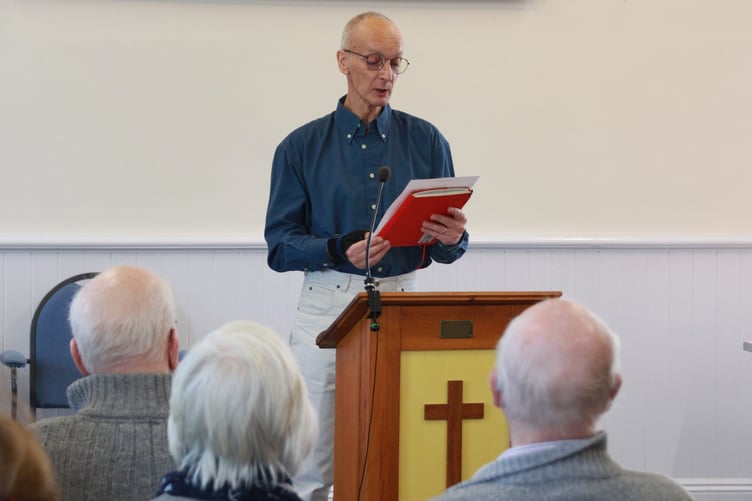 Open mic poetry with Trevor Pearce at Words in Watchet. PHOTO: George Ody.