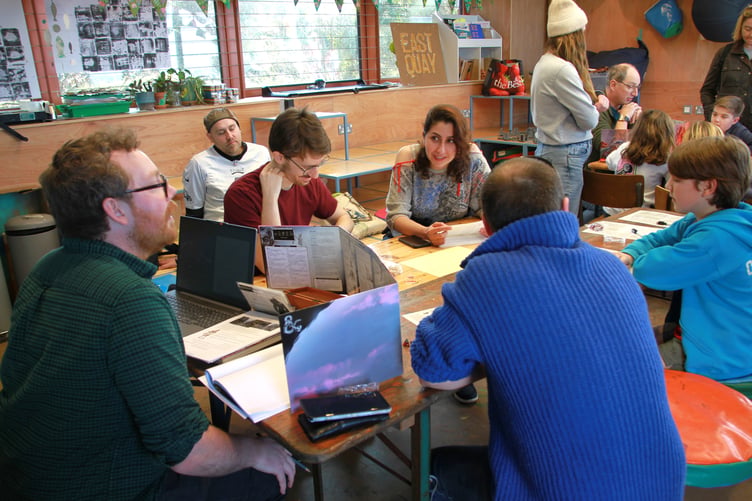 Dungeons and Dragons with Josh Ogilvie at the Words in Watchet literary festival. PHOTO: George Ody.
