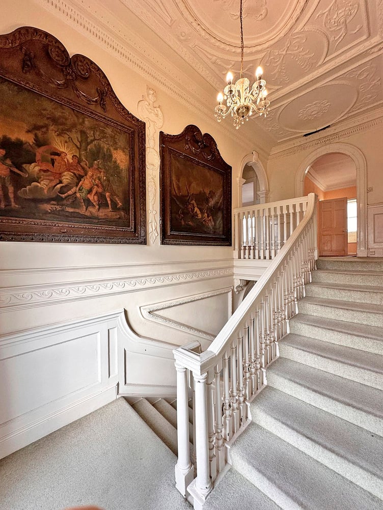 The turning staircase in The Old Vicarage, Penzance