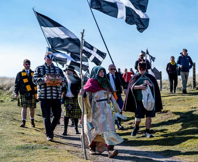 Sun shines on St Piran Play 