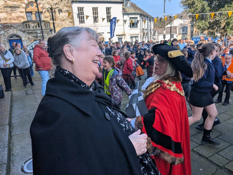 Mount Folly is filled with dancing as Bodmin's youth, mayor and vicar join in the fun (Picture: Aaron Greenaway)