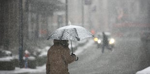 Heavy snow showers today with sunny skies tomorrow