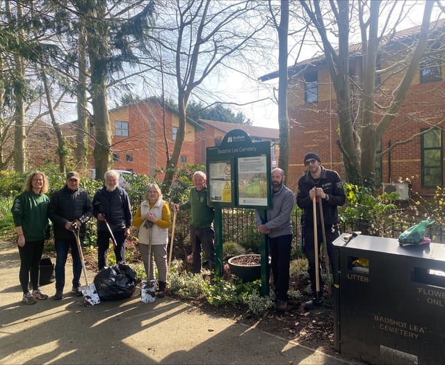 Blooming amazing at Badshot Lea Cemetery gets spring makeover