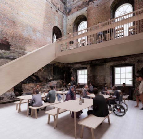 A new café is proposed in the 18th-century Clandon Park House.