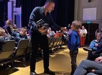 No judging here as David Walliams is a big hit with Farnham crowd