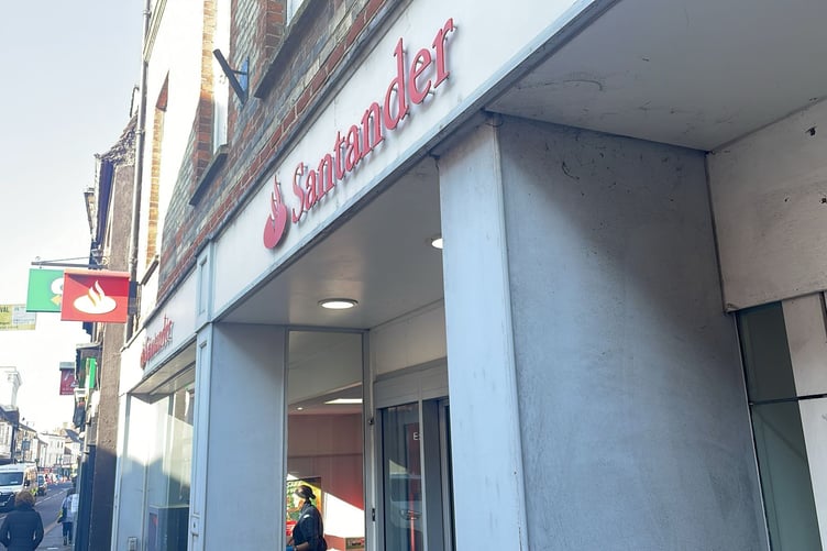 The Santander branch in Farnham.