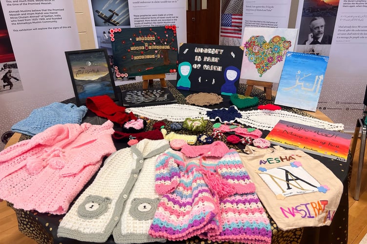 Clothing items on display at the Big Iftar event in Farnham.