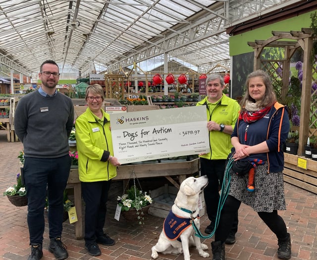 Haskins Forest Lodge raises more than £3,500 for Dogs for Autism