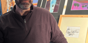Home town exhibition for Farnham artist with Greek heritage