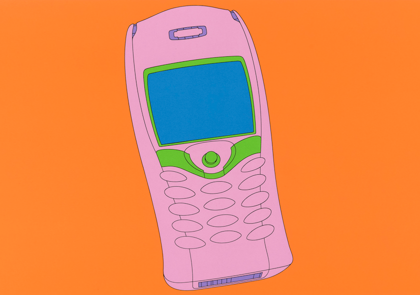 <p>This is how mobile phones looked in 2004, as depicted by Michael Craig-Martin</p>