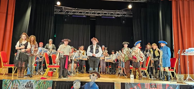 Launceston Junior Band on stage after their Pirate filled performance (Picture: Launceston Junior Band)