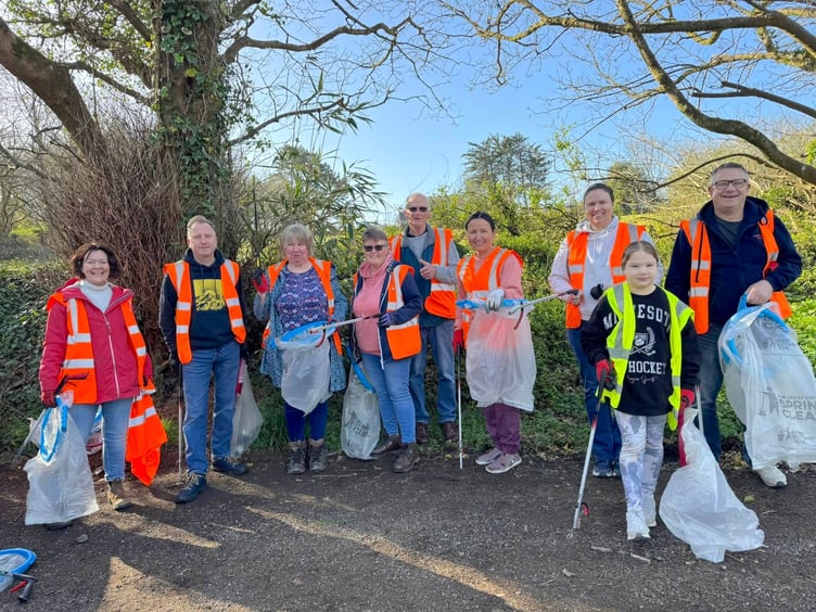 Litter pickers taking part in the Great British Spring Clean.