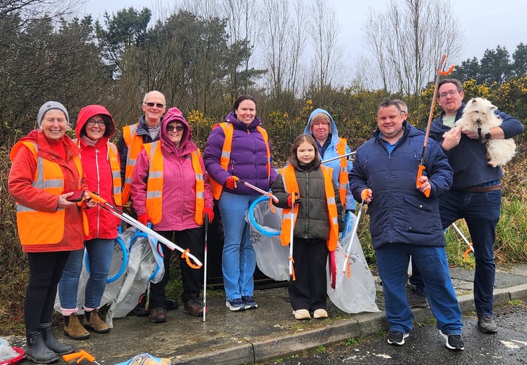 Cornwall councillor James Mustoe was among the litter pickers.
