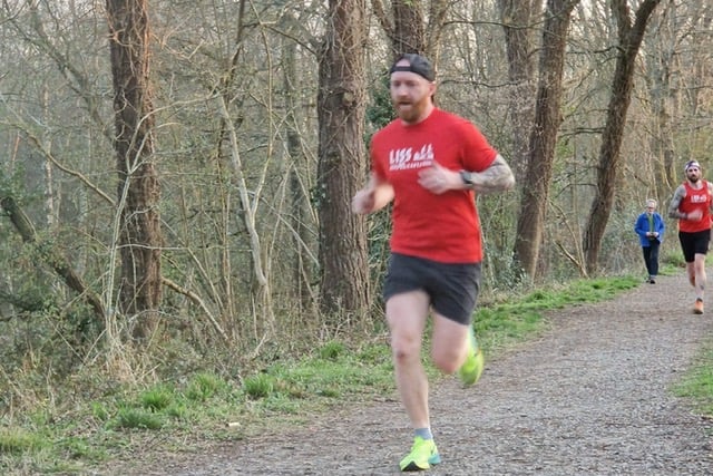 Men's captain Steve Armstrong runs along Riverside Walk