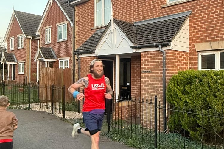 Alex Peck approaches the finish line