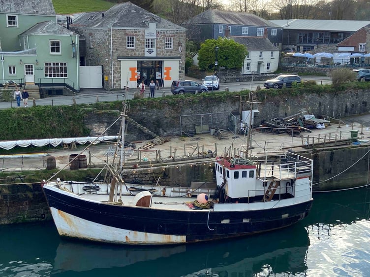 A vessel in the inner harbour at Charlestown. Picture: Andrew Townsend