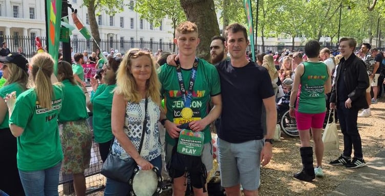 Jenson Baxendale of Aldershot with his mum Ellie.