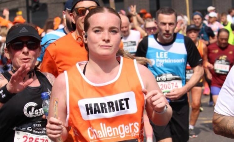 Harriet Southey doing her bit for charity at London Marathon 2025.