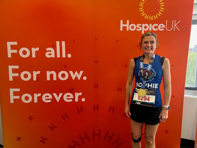 Sophie Blair who completed the London Marathon for the Rosemary Foundation Hospice at Home.