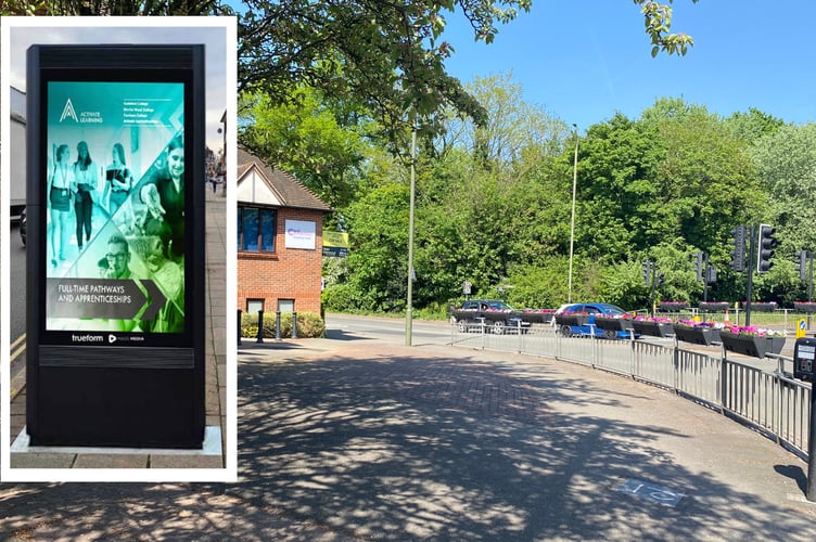 Hickleys Court Advertising Board Farnham