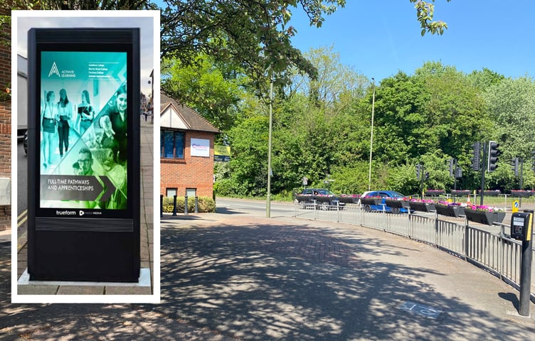 Hickleys Court Advertising Board Farnham