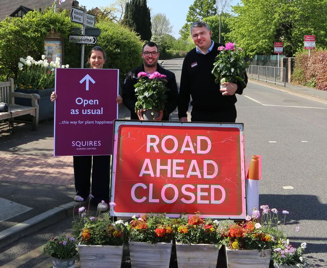 A great diversion: Garden centre open for business despite roadworks