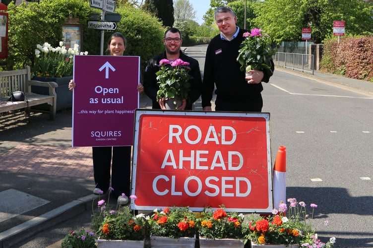 Squires Badshot Lea Roadworks