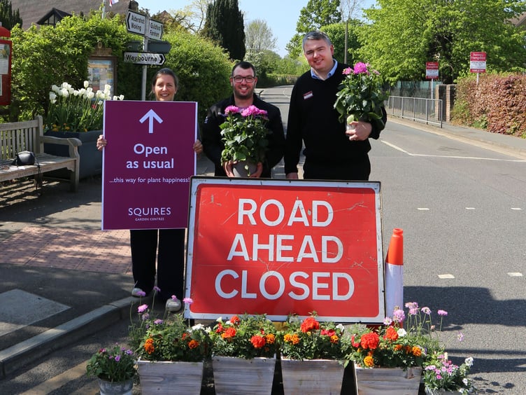 Squires Badshot Lea Roadworks