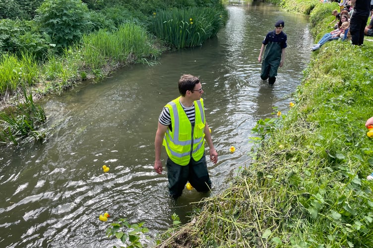 These two deal with stragglers at the Great Farnham Duck Race 2025