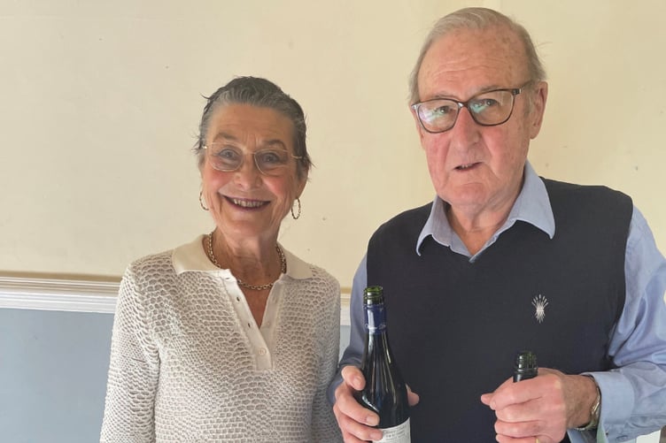 Catriona Tremlett and her husband on her 79th birthday.