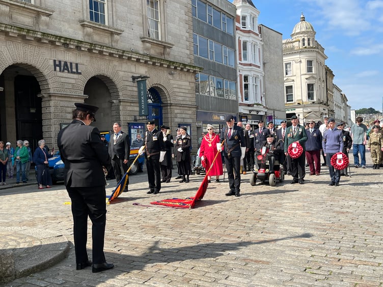 Two minutes' silence at 11am on VE Day 2025 in Truro