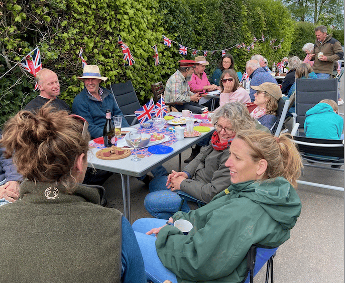 Villagers in Cutcombe celebrated VE Day 80 with a street party. PHOTO: Leanna Coles.