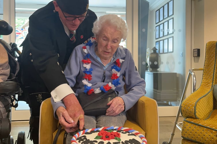 Cutting the cake to celebrate