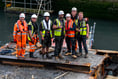 Mammoth effort to remove old lock gate at heritage harbour