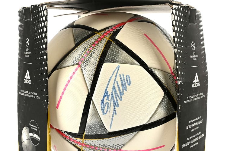Cristiano Ronaldo signed official UEFA Champions League match ball
