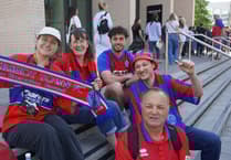 WATCH: Aldershot fans arrive in Wembley for FA Trophy Final