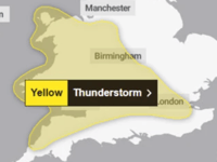 Warning after thunderstorms expected in Surrey and Hampshire
