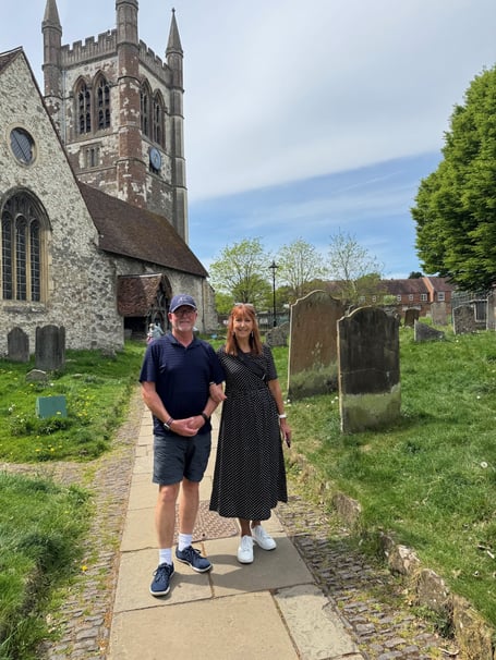 Russell and Jenny Smith in Farnham