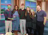 WATCH: Weydon School pupils join Farnham's TJ Power on This Morning