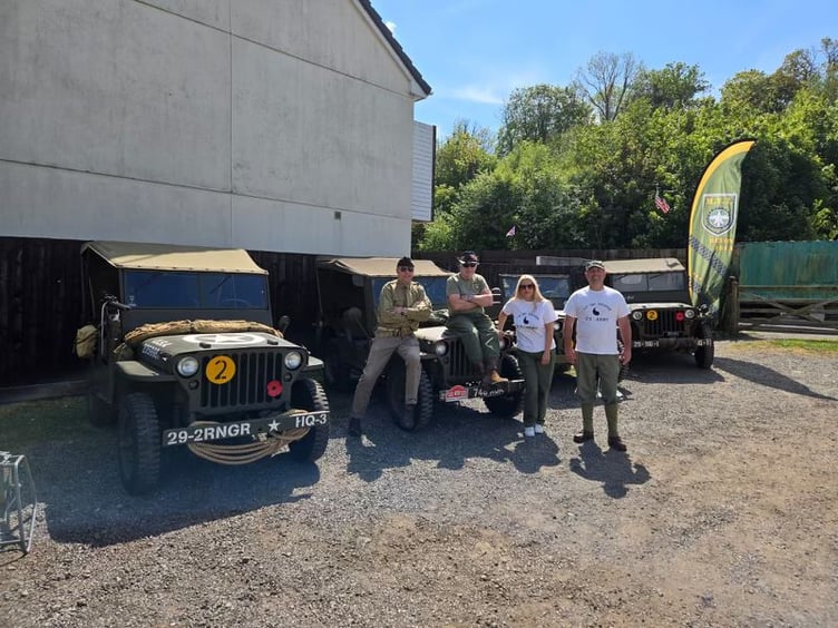 Military Vehicle Trust members brought along a number of Jeeps for visitors to see