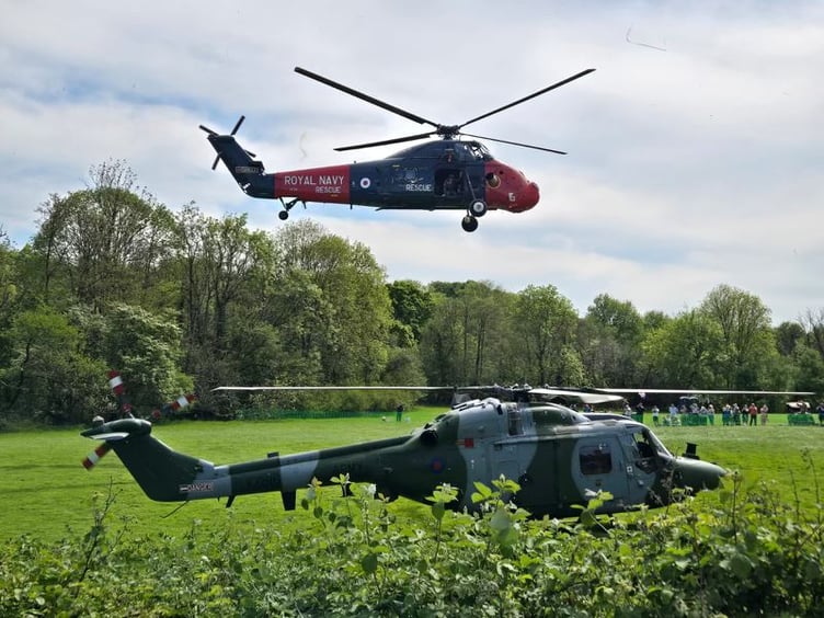 The highlight for many was getting the chance to see the Lynx and Wessex Helicopters land