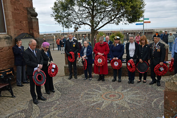 A silent tribute was paid during the VE Day 80th anniversary in Watchet. PHOTO: Peter Mather.