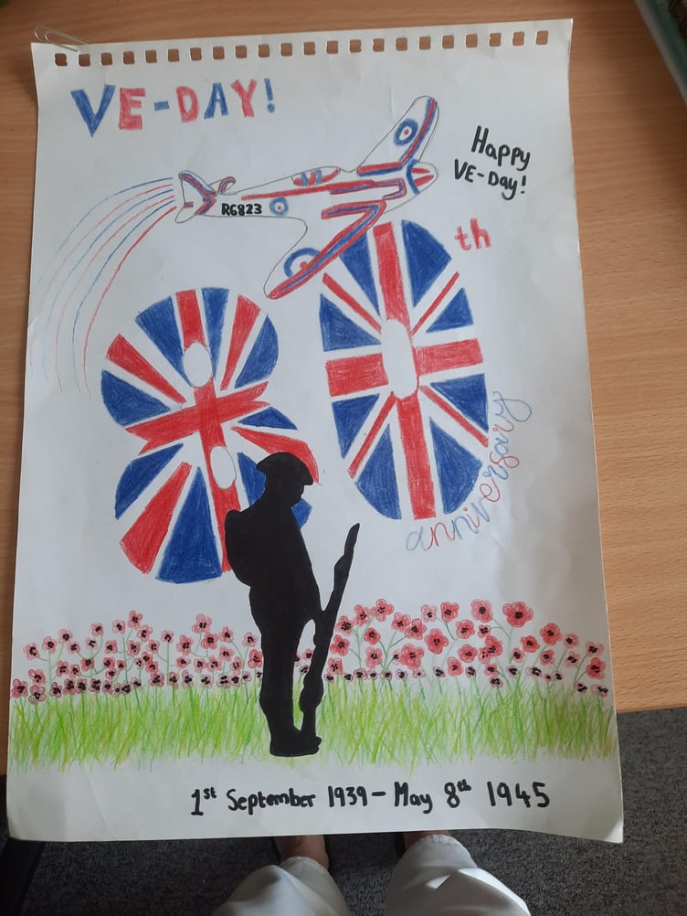 An exhibition of young people's VE Day 80th anniversary art and poetry can be seen in Watchet Visitor Centre. PHOTO: WTC.